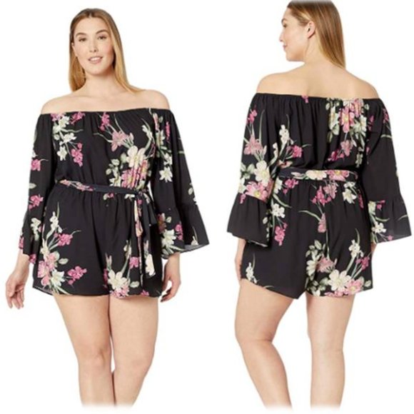 City Chic Pants - NWT City Chic Women's Plus Size  Off Shoulder Romper